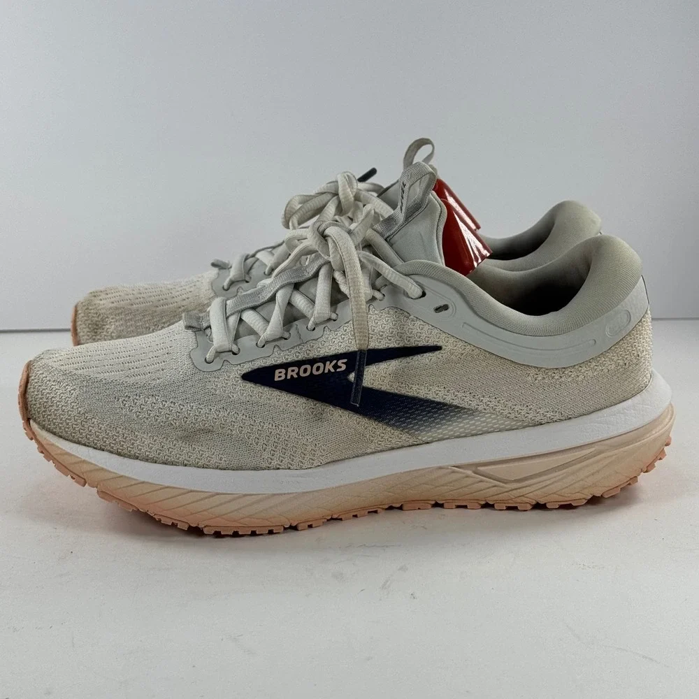 Brooks Revel 5 Women's Running Shoes Light Grey Peach Size 8‎ Medium B Nwot - Picture 6 of 13